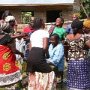 Drumming and dancing during the welcome-ceremony.